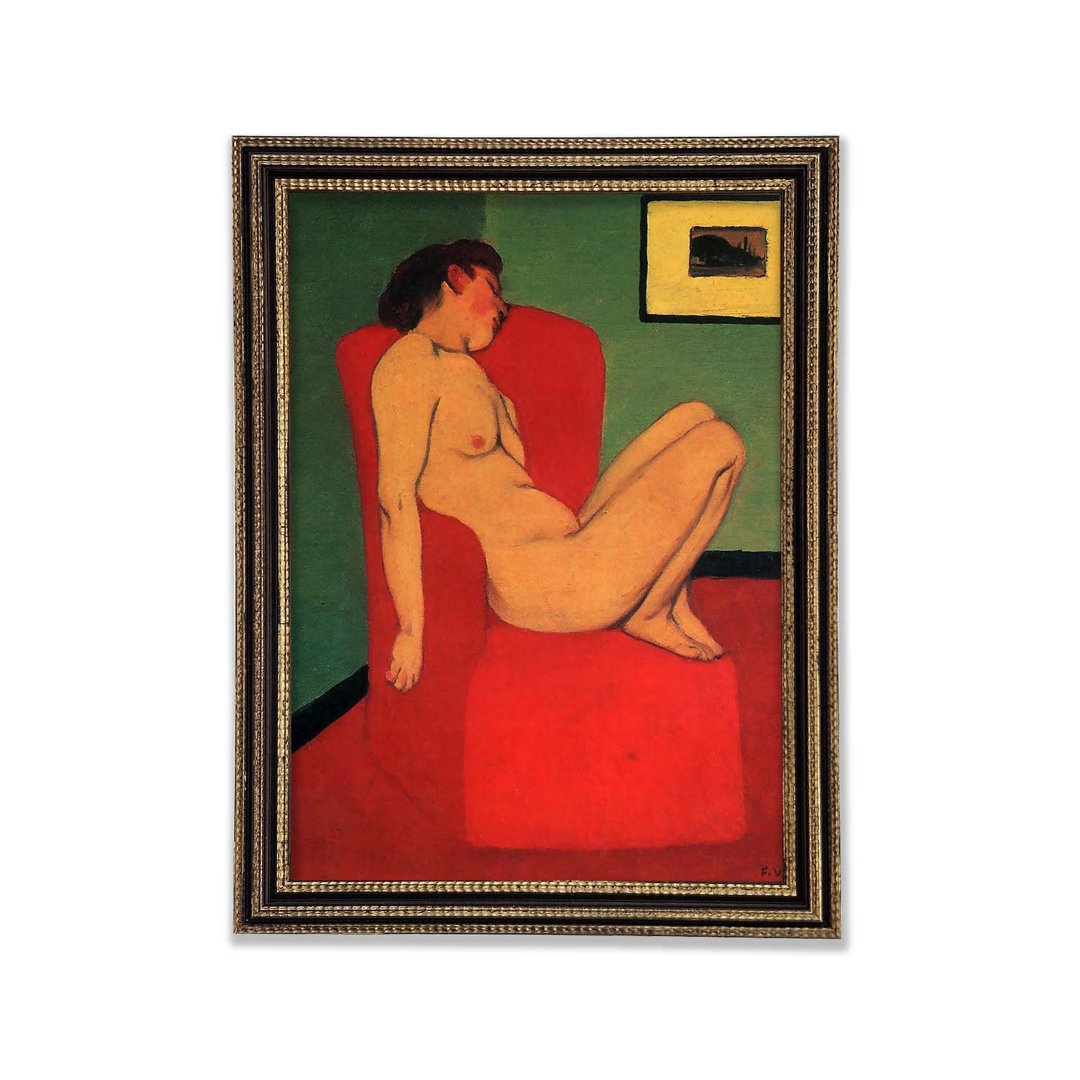 Felix Vallotton Nude In A Red Armchair Gerahmter Druck