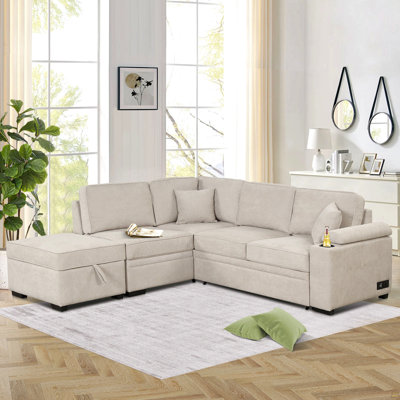Sectional Sleeper (Beige)
