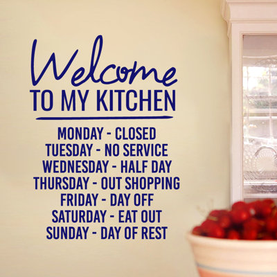 Décalcomanie murale Welcome to my kitchen
