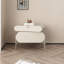 Table de chevet ovale en acrylique 19 po H 19,29 po x l 20,87 po