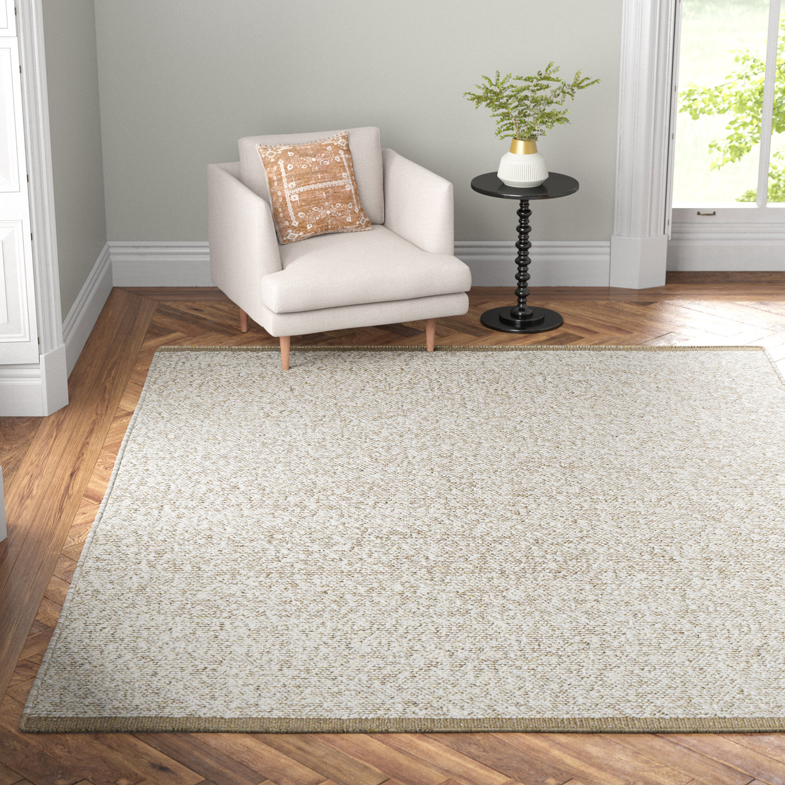 Amice Hand-Tufted Gray Rug, Rectangle 9' x 12'