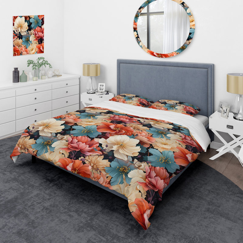 Ensemble de housse de couette pastel, Housse de couette simple + 1 taie décorative stan