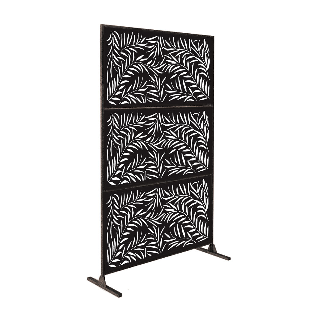 6.5 ft. H x 4 ft. W Laser Cut Metal Fencing e-Joy 