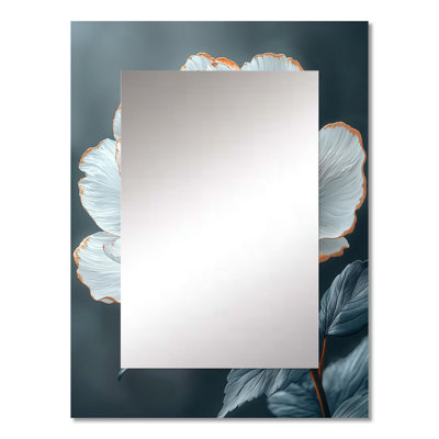 Pink Gold Peony Bloom In Sunlight IV - Peony Mirror, Modern Unique Wall Mirror, Printed Metal Art