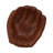 12" Unique Decorative Polyresin Baseball Glove, Classic Brown