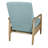 Modern Push-back Recliner Chair, Solid Wood, Upholstered Armchair-1412825924