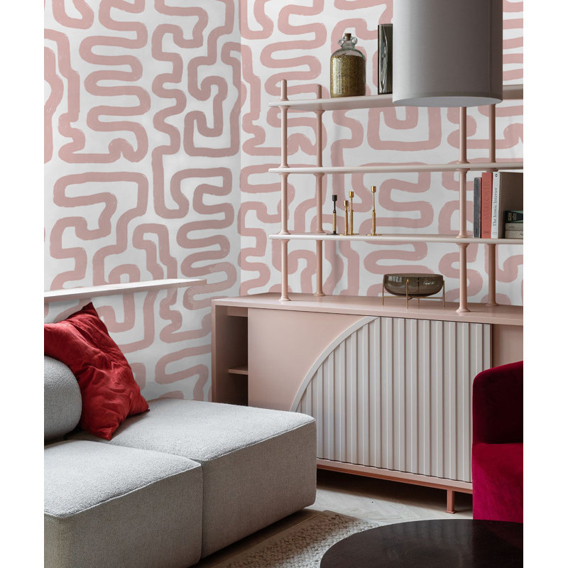 Abstract White And Pink Wallpaper