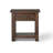 Monroe 22 Inch Solid Acacia Rustic End Table In Distressed Charcoal Brown (Set Of 2)-1994499000