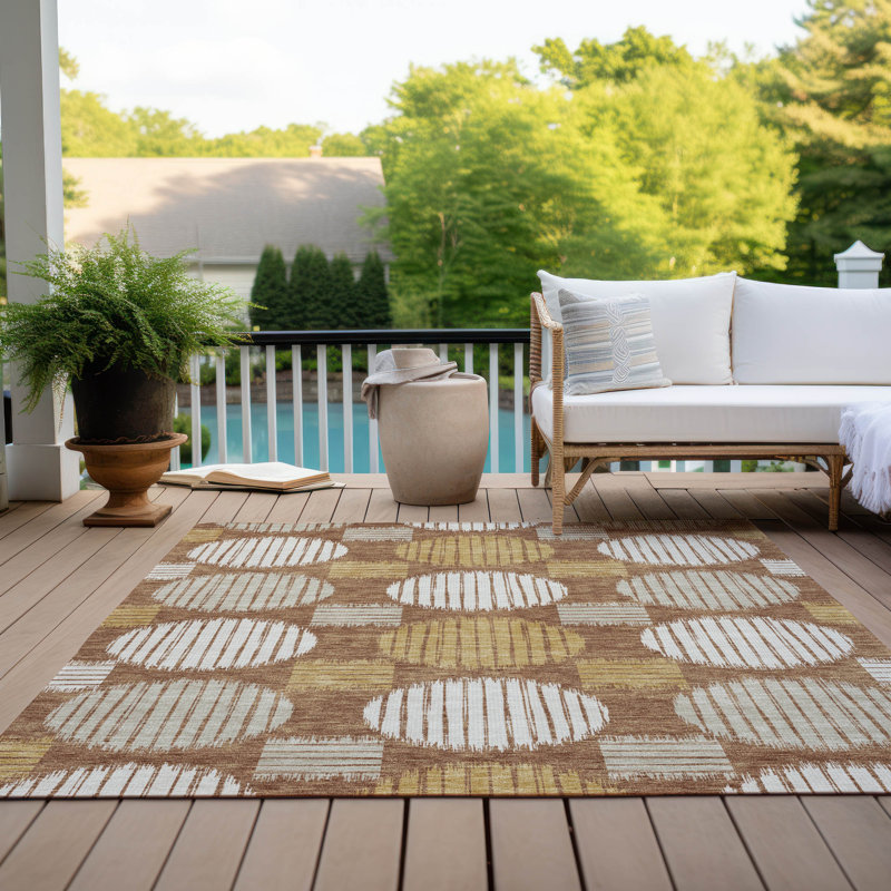 Tapis intérieur / extérieur Maliana, Rectangle 5 pi x 7 pi 6 po