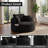 53.5" Oversized Round Chaise Lounge Chair Indoor, Comfy Corduroy Upholstered Boneless Couch with Pillow, No Assembly Required, Deep Seat Lounge Floor Compression Sofa Chair for Living Room, Apartment-503218591