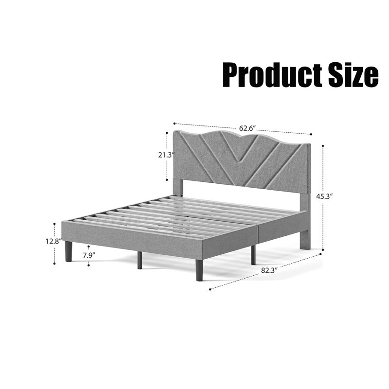 Full Size Platform Bed Frame, Queen