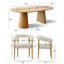 Ensemble de table de salle à manger moderne extensible ovale avec chaises rembourrées Boucle-1736354221