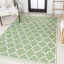 Tapis d'intérieur / extérieur crème / vert Trebol-791335139
