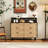 Chaunta 6-Drawers Rattan Storage Cabinet Rattan Drawer with LED Lights and Power Outlet,for Bedroom,Living Room-1179974585-1143467575