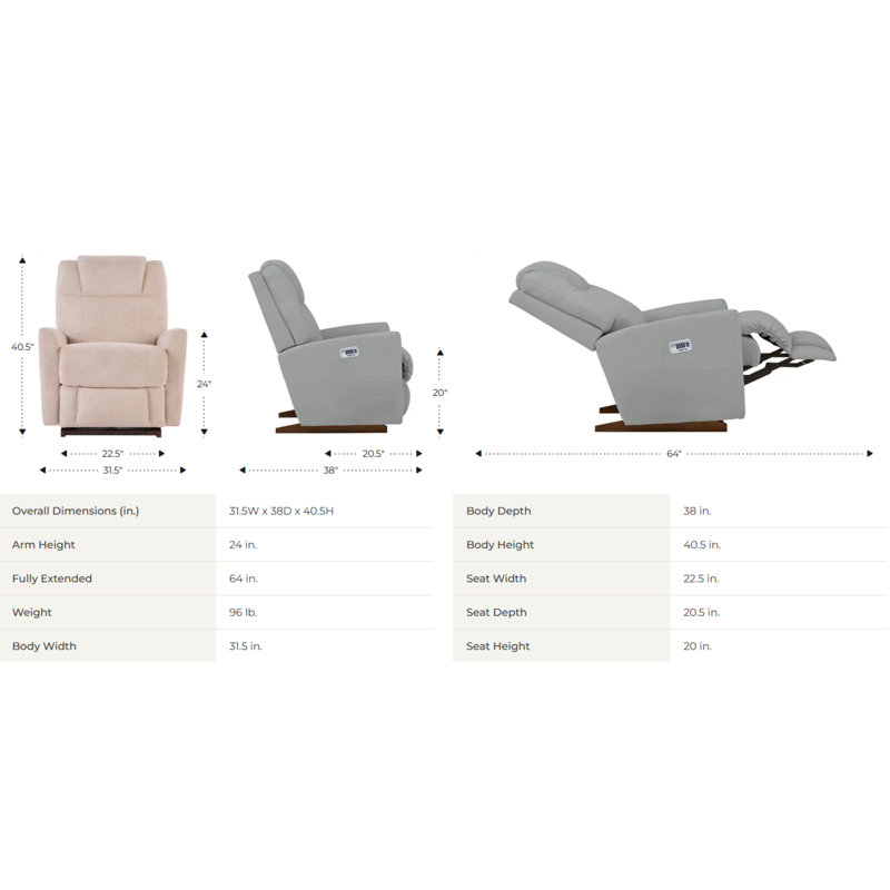 Fauteuil inclinable électrique berçant Sparrow