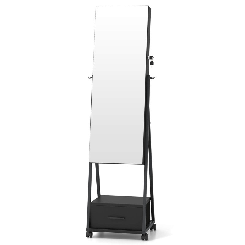 Armoire à bijoux avec miroir Ebern Designs