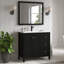 Meuble-lavabo autoportant avec lavabo à rayures 36 po
