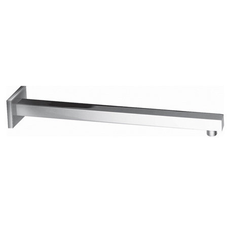 Bras de douche carré en laiton 15,7 po, Chrome poli