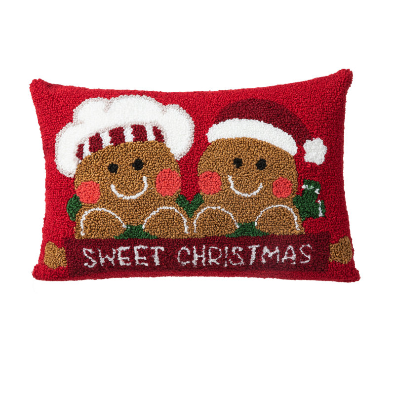 Coussin 18 po en forme de pain d'épice pour garçon et fille