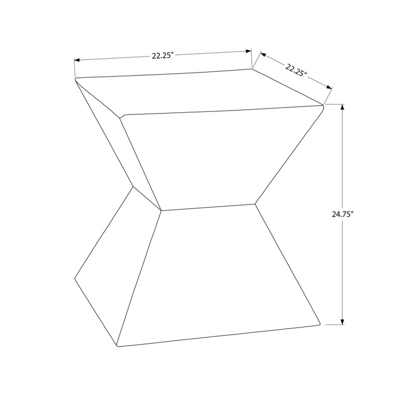 Table d'appoint, h 25 po, intérieur ou extérieur, table d'appoint, table de bout, table de chevet, chambre à coucher, salon, blanc, contemporain, moderne