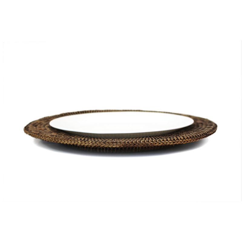 Jute/Rattan Charger, Antique Brown