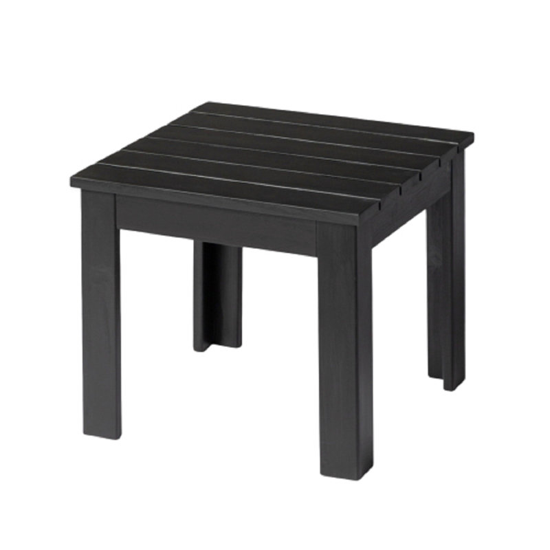 Table d'appoint d'extérieur en bois, Noir