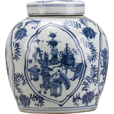 Handmade Porcelain China Ginger Jar