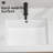 Rectangular Undermount Bathroom Sink  Vessel Sink,Undermount Bathroom Sink Rectangle, White Ceramic Lavatory Vanity Basin With Overflow
