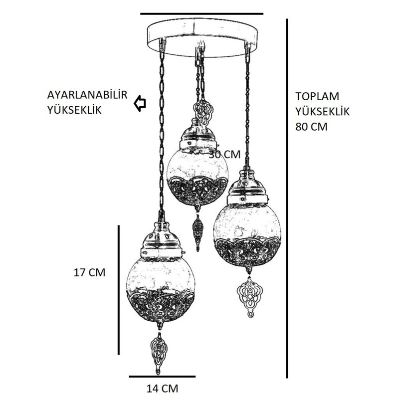 Lustre élégant doré et blanc, hauteur réglable, 11,8 po de diamètre x 27,6 po de hauteur | Corps en métal, douille E27 (40 W maximum) | Parfait pour les décors orientaux, traditionnels et du sud-ouest, superbe luminaire