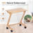 TV Tray Table, TV Dining Table With Casters For Small Spaces, Solid Wood End Table, Sofa Couch Side Table Removable Snack Tray For Coffee Bed Sofa Eating Writing Reading Living Room Bedroom