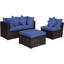 Sarn Ensemble de meubles de patio en rotin avec canapé et repose-pieds 4 pièces-891877553