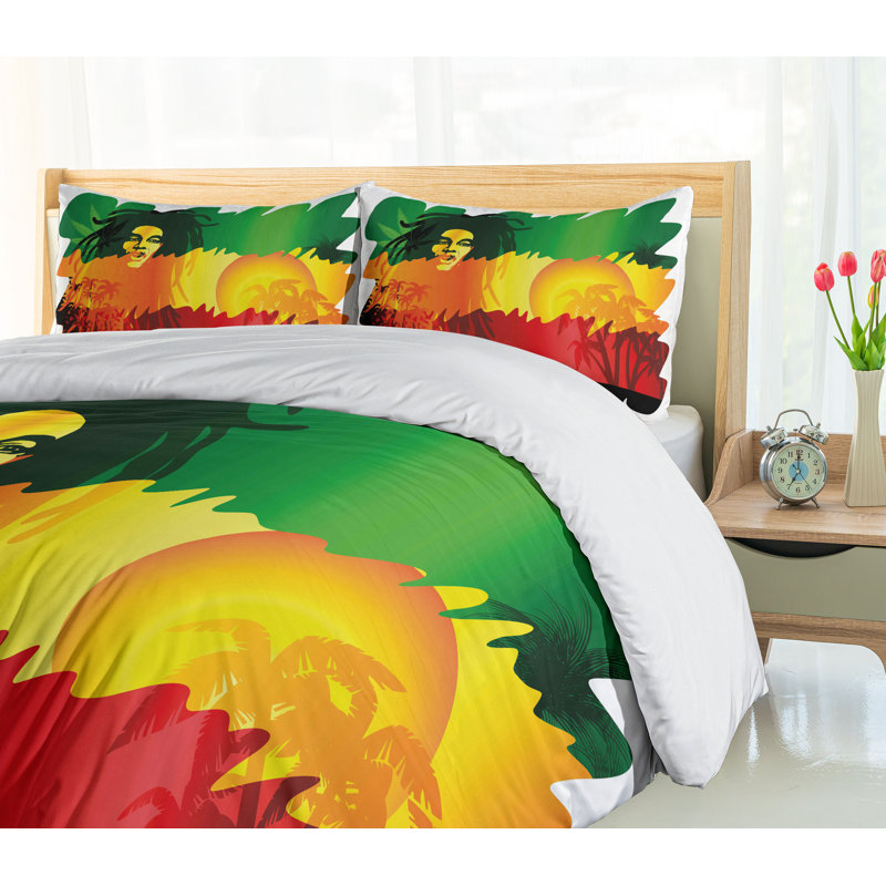Rasta Modern & Contemporary Polyester Duvet Cover, King