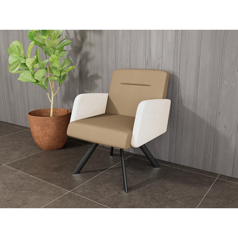Chaise d'invité pivotante en acier Willow, Noir, Noir Patriot Plus