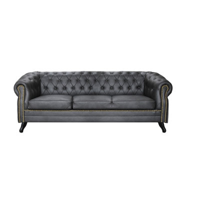 Batterson Faux Leather Sofa