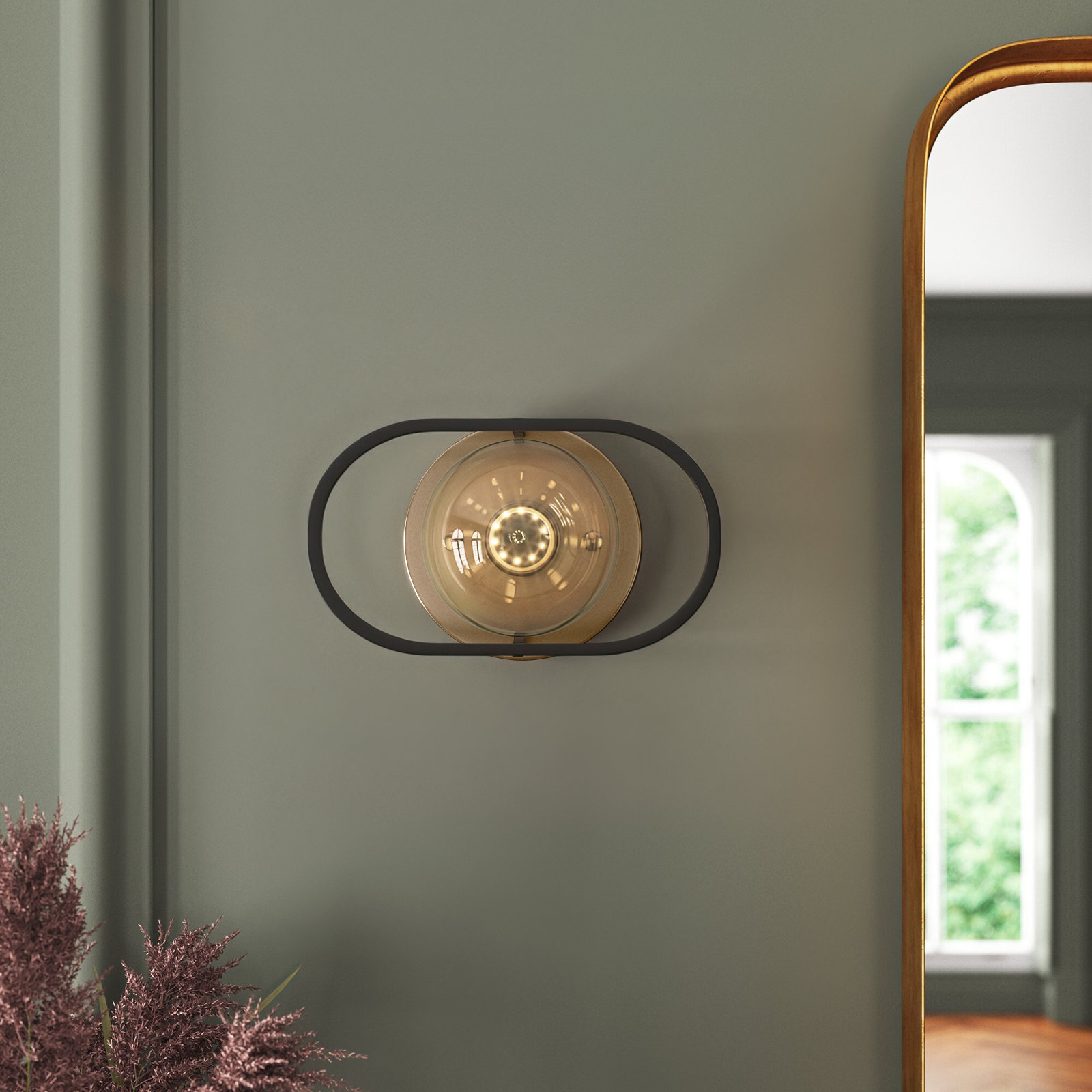 Brielle Single Light Dimmable Flush Mounted Sconce
