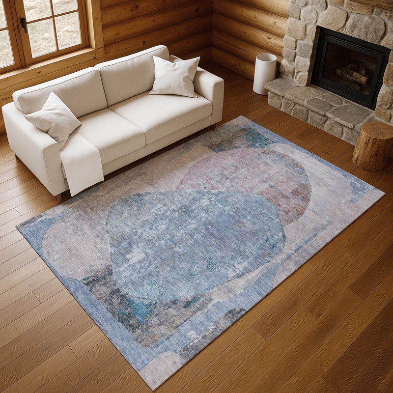 Premium Machine Washable Larock AMF1635 Modern Rug, Rectangle 9' x 12'