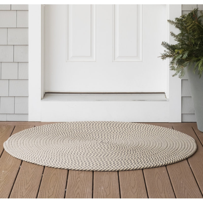 Tapis à chevrons tissés Schwanda, Rond 14 pi