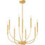 Lustre candélabre doré classique / traditionnel 8 lumières Heirloom
