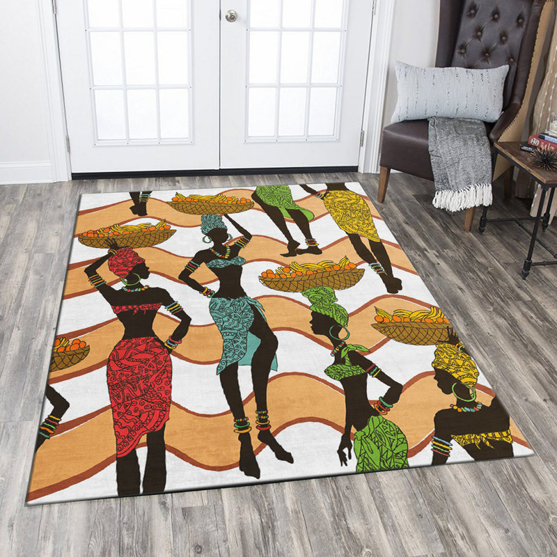 Luxurious Woven Carpet, 5.9 x 9.2 ft, 100% Polyester, Non-Slip Felt Dot Underside | Raschel Knitting, Pile Height: 0.4 in, Total Thickness: 0.4 in | Machine Washable, Elegant Design for Living Room & Bedroom