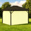 Pavillon de jardin avec toit en métal 11,9 "x 9,8" avec cadre en aluminium et crochet supérieur