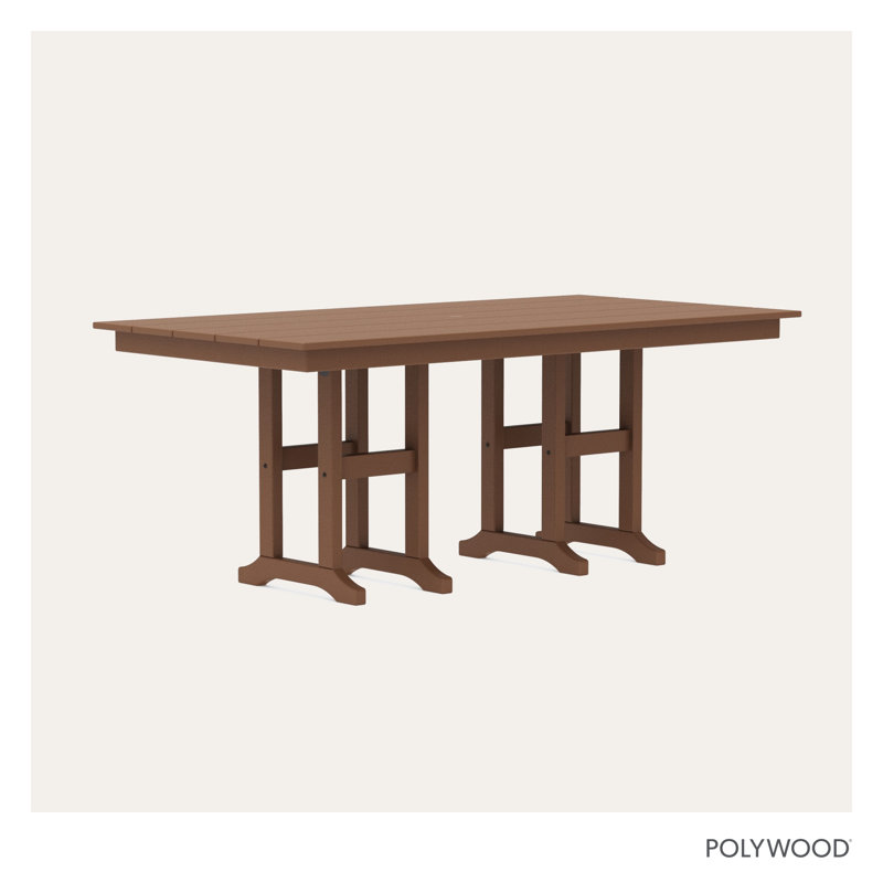 Farmhouse 37" x 72" Dining Table, Brown, 29.06"H x 37.72"W x 72"L