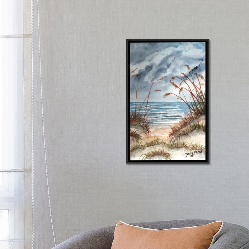 « sable des dunes », reproduction sur toile, H 26 po x l 18 po x P 1,5 po, Toile avec cadre noir, Pas de tapis