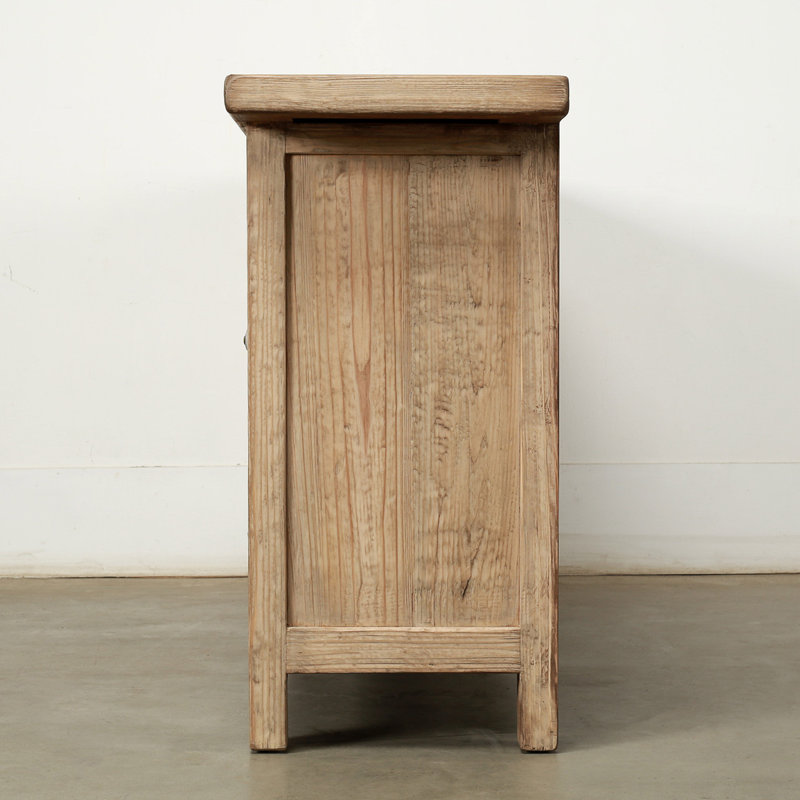 77“ Long Three Drawers Sideboard Weathered Natural