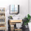 Armoire de salle de bain à miroir, armoire à pharmacie à cadre en acier 24 po x 22 po, rangement mural avec portes doubles