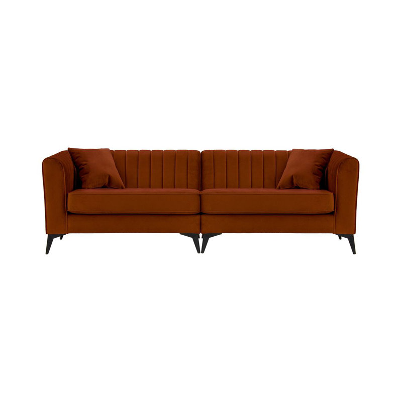 Ahmaud 4 Seater Sofa, Orange