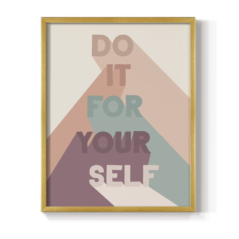 «For Yourself», reproduction encadrée - bois massif, H 21 po x l 17 po, Doré