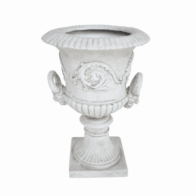 Urn Planter, Outdoor Urn Planter With Square Base