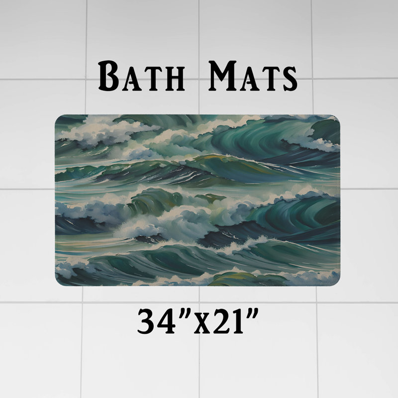 Rideau de douche avec tapis de bain, L 70 po x H 93 po