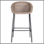 Tabouret de bar d'extérieur en métal et osier brun clair Ladd-132873354