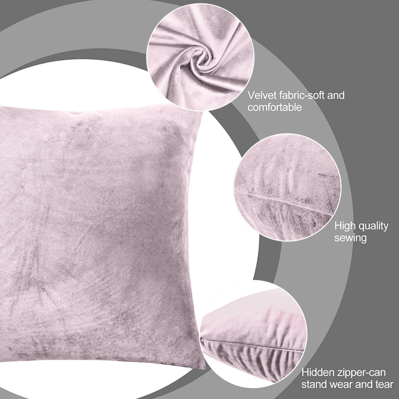 Velvet Scatter Cushion Cover, Rose Pink